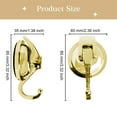 thumbnail image 3 of Hooks,Strong Suction Cup Hooks - No Drill Bathroom & Kitchen Hooks for Tile/Glass, Electroplated Waterproof Towel Hooks, 6 Color Options, 2.2lbs Hold, 3 of 4
