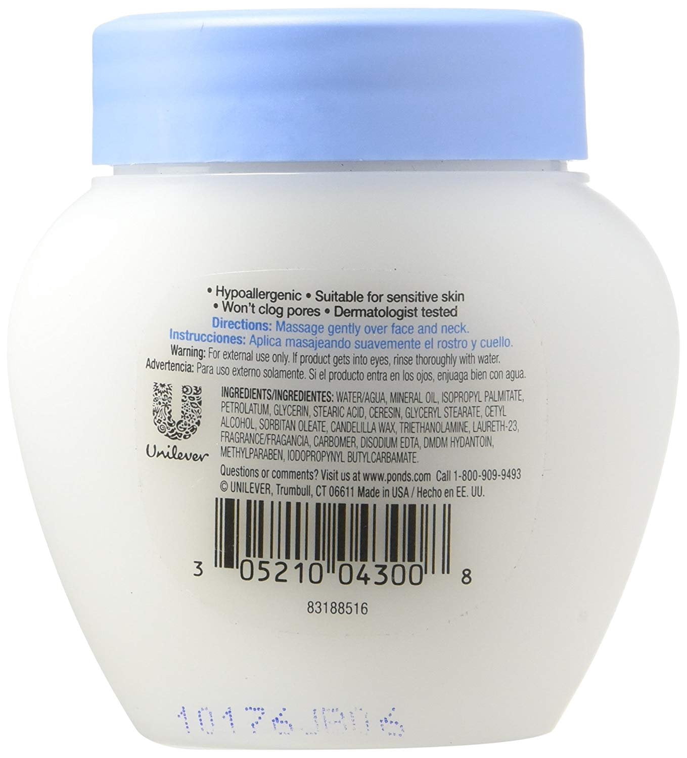 Ponds Dry Skin Cream Rich Hydrating Skin Cream 3.9 oz, 3 Pack