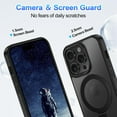 thumbnail image 3 of Rancase for iPhone 13 Pro Max Case,with Magnetic Invisible Stand [Compatible with MagSafe] Shockproof Slim Translucent Anti-Slip Military Drop Protection Cover,Black, 3 of 6