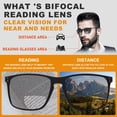 thumbnail image 2 of Gafas de sol con bifocal para lectura JO 2 paquetes UV400 para hombres negro/gris, 2 of 8