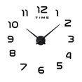thumbnail image 2 of Frameless Large 3D DIY Wall Clock Adjustable Size Self-Sticking Acrylic Clock Jumping Seconds Movement Modern Home Decor, 2 of 2