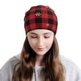 thumbnail image 2 of Gaeub Red Buffalo Plaid Print Beanie Hats for Men Women,Winter Caps,Knit Cuffed Beanie,Cuffed Cap,Great for Winter Activities, 2 of 7