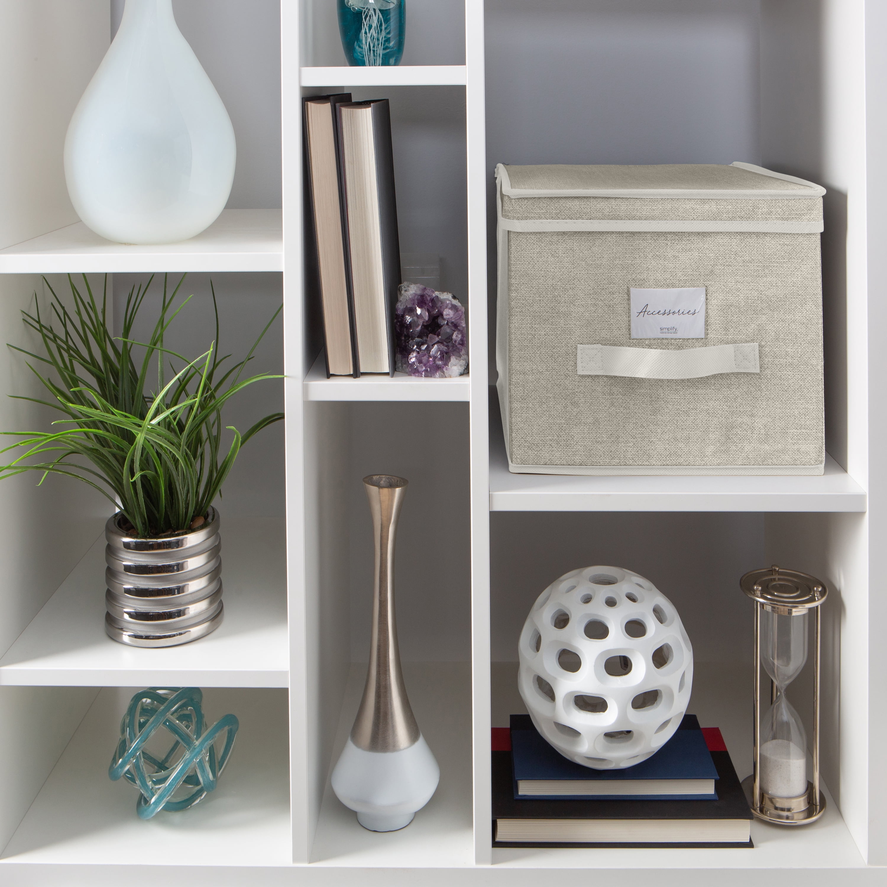 Simplify Large Storage Box in Faux Jute Beige