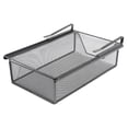 thumbnail image 2 of Canasta colgante del armario de malla debajo del gabinete Cajón colgante Utilidad de cajón multifuncional Rack de almacenamiento de deslizamiento para Negro, 2 of 8