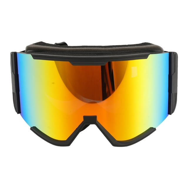 Skiing Protection Goggles, Ultra Wide View Field Anti Fog Ski Goggles Double Layer Lenses For Skating Black Frame Grey Lens,Black Frame Silver Lens,Black Frame Red Lens,Red Frame