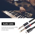 thumbnail image 2 of Type-C Male to Dual 6.35 Audio Cable Splitter Adapter for Laptop Console, 2 of 10