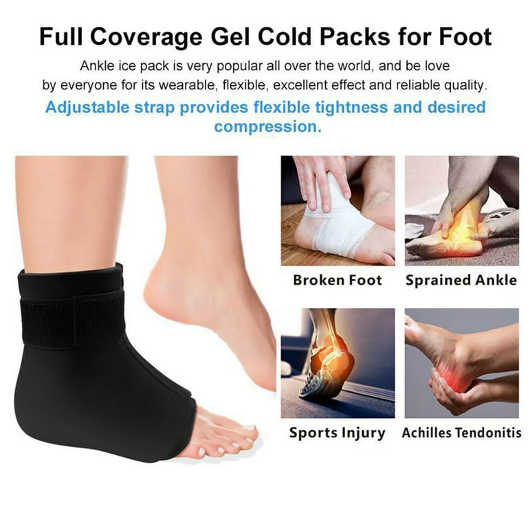 Ankle Ice Pack, Gel Cold Wrap, Reusable Hot and Cold Therapy for