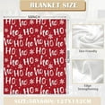 thumbnail image 2 of Christmas Snowflakes Hohoho Throw Blanket Soft Warm Cozy Lightweight Flannel Blanket for Bedding Sofa Travel 50"X60", 2 of 7