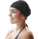 thumbnail image 2 of Gorro de baño deportivo unisex de silicona para hombre y mujer, color negro, 2 of 4