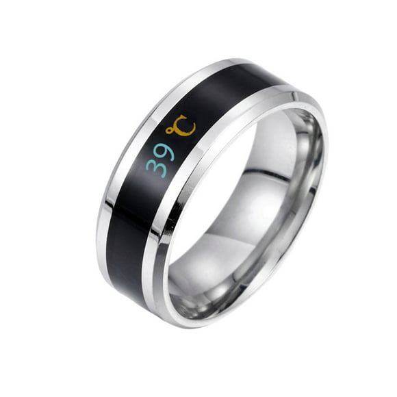 XZNGL Mood Rings Mood Ring Fashion New Physical Intelligent Temperature Couple Ring Mood Display Ring Magic