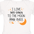 thumbnail image 4 of Inktastic I Love My Oma to the Moon and Back Boys or Girls Long Sleeve Baby Bodysuit, 4 of 5