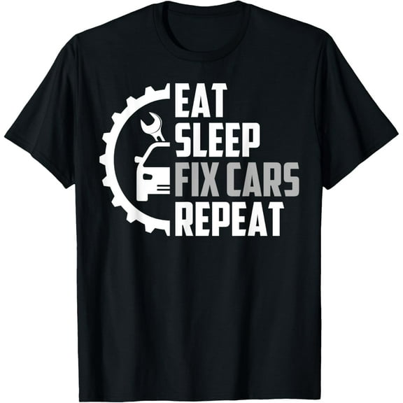 Funny I fix Cars tee Mechanic Engineer Garage Men Car Lover T-ShirtMen and women, Black T-shirt, size: Extra large