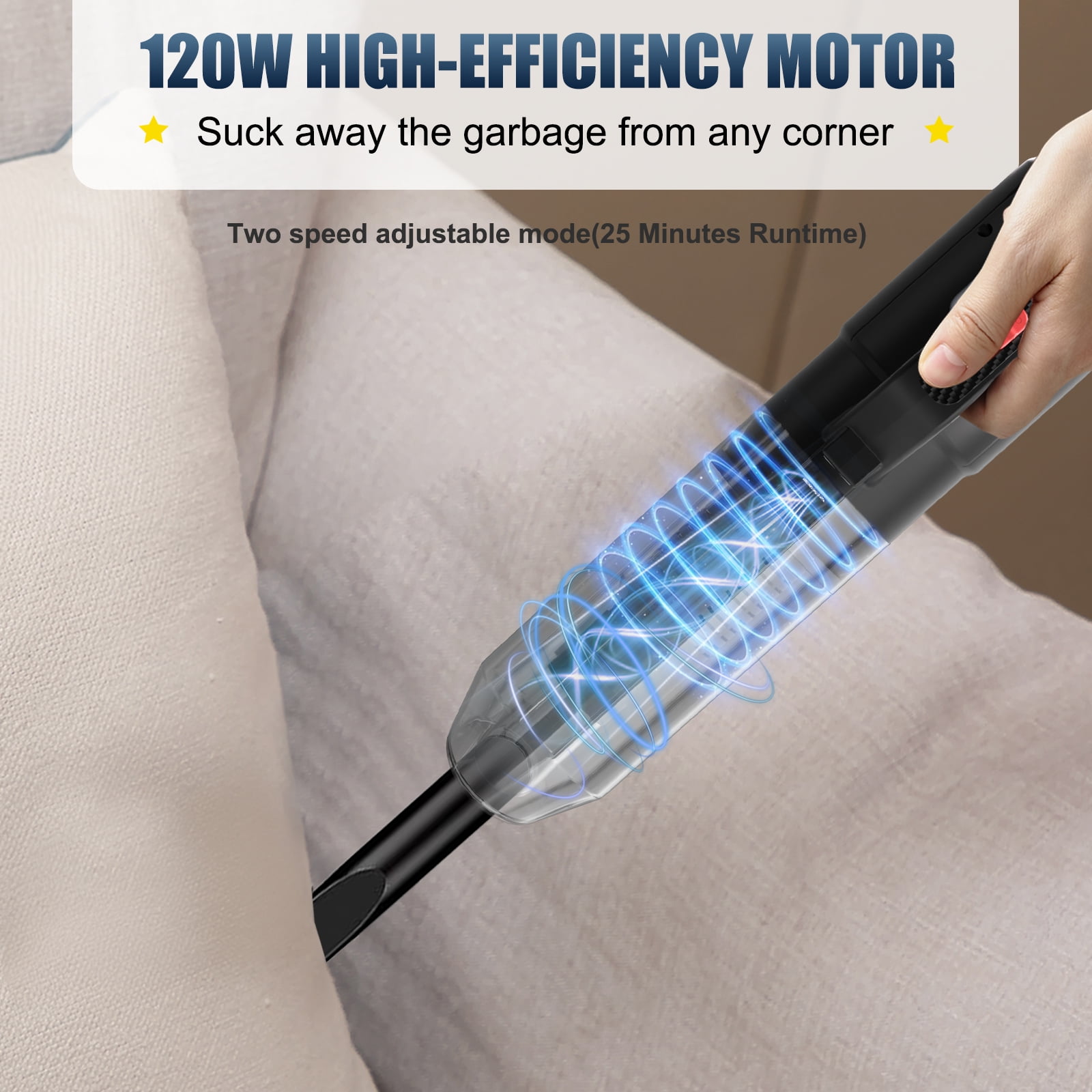 ATUPEN Car Vacuum Cleaner, 9000 PA Handheld Vacuum Cordless Car Dusters Home Office Sofa Pet Hair