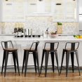 26" Swivel Bar Stools Counter Height Stools with Backs Wood Seat