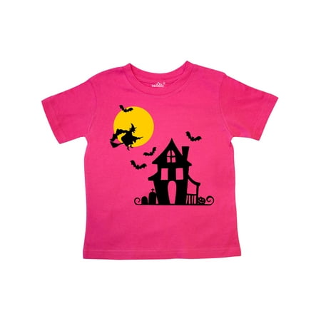 

Inktastic Halloween Haunted House Witch and Bats Gift Toddler Boy or Toddler Girl T-Shirt