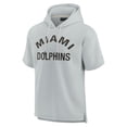 thumbnail image 2 of Unisex Fanatics Gray Miami Dolphins Elements Super Soft Fleece Short Sleeve Pullover Hoodie, 2 of 3