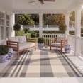 thumbnail image 5 of Safavieh Courtyard Benjamin Plaid Indoor/Outdoor Area Rug, Gray/Bone, 5'3" x 7'7", 5 of 16
