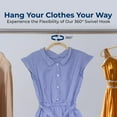 thumbnail image 6 of SereneLife 150 Pack Velvet Hangers - Non-Slip with 360 Swivel Hook - Ultra-Thin, Lightweight, Space-Saving, Felt Hangers for Shirts, Sweaters, Hoodies, Kids Clothes & Dresses, 6 of 7
