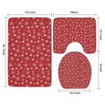 thumbnail image 3 of Red Christmas Snowflake Pattern Bathroom Rugs Sets 3 Piece,Toilet Cover Set,Absorbent Non Slip Bathroom Mats Sets with U-Shaped Contour Rug Toilet Rug Set, 3 of 5