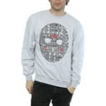 thumbnail image 3 of Friday 13th Mens Jason Text Mask Sweatshirt, 3 of 5