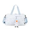 Diaper Bag Tote, Cute Floral Duffle Bag with Pendant, Large Capacity Flower Storage Bag for Work Commute Travel (Blue)