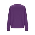 thumbnail image 5 of Titcea Sweatshirt for Women, Basic Crew Neck Solid Color Sweaters, Loose Comfy Casual Tops, 5 of 6