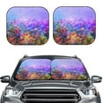 thumbnail image 2 of Sikiie Colorful Purple Cosmos Flower Print Foldable Car Windshield Sun Visor, Car Window Sunshade Suitable for Sedan, SUV and Truck Car Accessories-Medium, 2 of 6