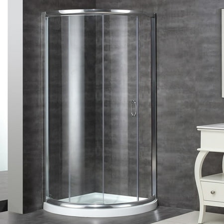 Aston Neo-Angle Door Round Shower Enclosure with Shower Base