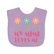Inktastic Mimi Loves Me Daisies Girls Baby Bib