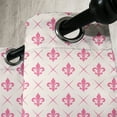 thumbnail image 2 of Ambesonne Fleur De Lis Grommet Curtain Single Panel, Pink Lily Flower, 50"x60", Pink Cream, 2 of 5