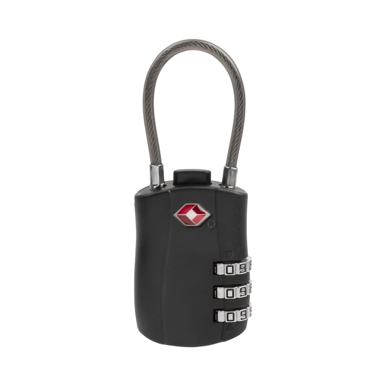 Allen Company TSA Combination Cable Lock, Black photo 1