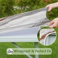thumbnail image 6 of White Marble Copper Line Pattern Square Fitted Tablecloth with Elastic Edge,Square Table Cover,Washable Elastic Table Cover for Home Kitchen Party Decor 34"x34", 6 of 6