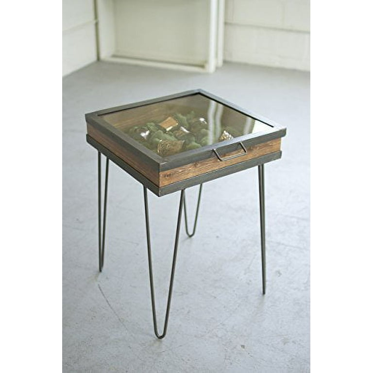 Display Table With Hinged Glass Top Small Walmart