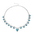 thumbnail image 1 of Collar boho con turquesa personalizado para mujer, colgante conmemorativo, joya de regalo, 1 of 8
