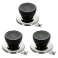 thumbnail image 4 of 3 Pieces Pot Lid Handle Knob Cap Universal Replacement Heat Resistant PP Stainless Steel for Kitchen Cookware Users, 4 of 9