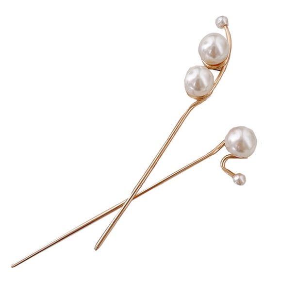 2 palillos para el cabello con perlas, horquillas para el cabello, accesorios para el cabello de mujer