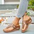 thumbnail image 4 of Wensltd Women's Wedge Sandals Casual Outdoor Wear Comfortable Stylish Design Lightweight Chunky Sole Sandals for Summer, 4 of 9