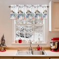 thumbnail image 2 of Christmas Snowman Valances for Windows, 54 x 18in, Shell Starfish Coral White Rod Pocket Kitchen Valance Curtain Light Filtering Window Treatments for Living Room Bedroom, 1 Panel, 2 of 7