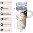 thumbnail image 3 of Bohemian Themed Thermal Tumbler 20oz with Lid & Straw - Stainless Steel Insulated Travel Coffee Cup, Double Wall Vacuum Mug, Leakproof, 3 of 5