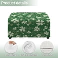 thumbnail image 4 of Xoenoiee Green Shamrock Music Note Print Ottoman Cover Waterproof Square Ottoman Covers Thick Slipcover for Living Room, Washable Storage Footstool Furniture Protector for Dogs, Pets, L, 4 of 7