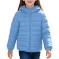 thumbnail image 3 of Unisex Kids Jacket Hooded Padded Coat Full Zip Long Sleeve Warm Winter Outerwear with Zipper Side Pockets for Boys Girls, 3 of 9