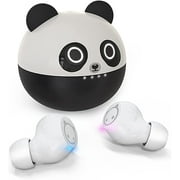 Earbuds for Kids Cute Panda In-Ear Wireless Earphones for Kids Adult Bluetooth 5.0 Waterproof Sport Stereo Headphones with Mic for iPhone/Android (Panda)