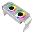 thumbnail image 4 of ARGB RAM Cooler With Dual 50mm Fans, Aluminum Memory Heatsink Cooling Module For DDR3 DDR4 DDR5 Desktop Computer RAM, 5V 3-Pin RGB Sync Memory Cooling Accessory,D50 Black, 4 of 18