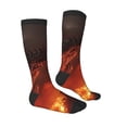 thumbnail image 3 of Fotbe Fiery Dragons Castle Attack print Women's Men's Novelty Crew Socks Cotton Socks Knee High Socks for Walking,Running,Nurses,Pregnancy, 3 of 8