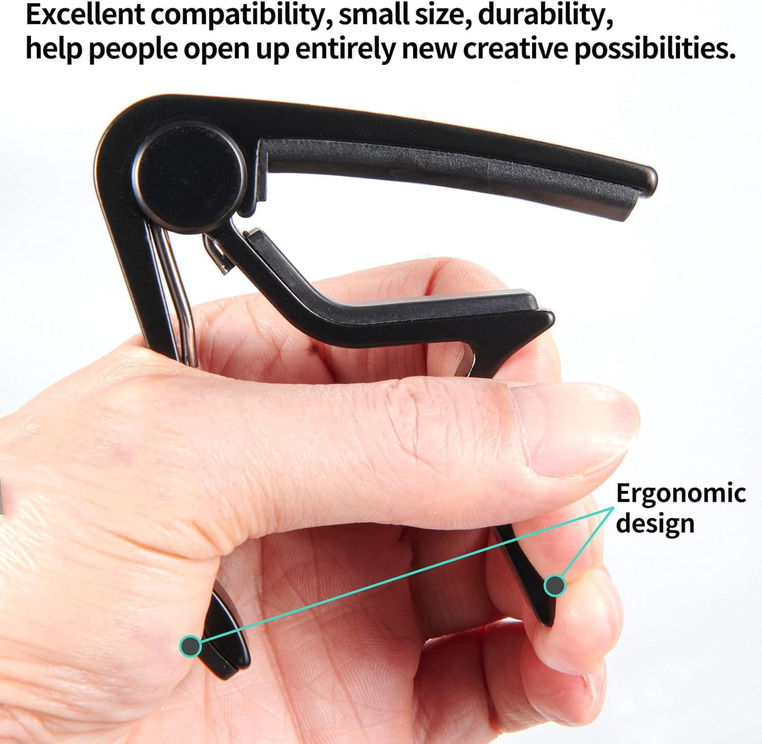 Rongsi Guitar Capo, 2Pack Guitar Clamp for Acoustic Electric Guitar Bass Guitar Ukulele,Guitar Clip with 6 guitar picks