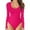 Hot Pink, variant on UJNDER Women's Solid Square Neck Long Sleeve Button Jumpsuit Slim Bodysuit Jumpsuits Pajamas for Women White M