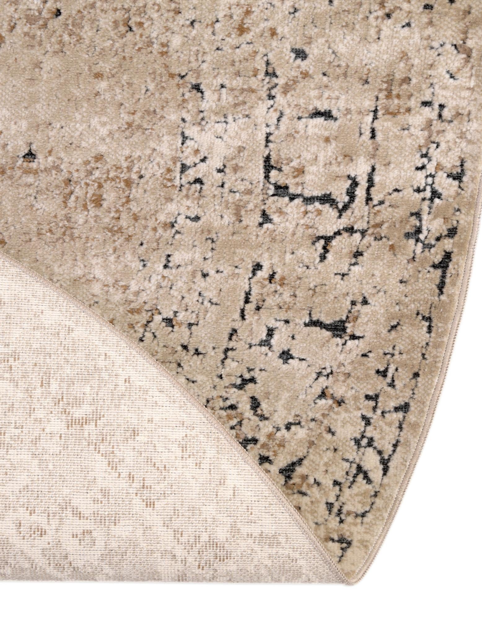 Unique Loom Chateau Collection Area Rug - Jefferson (7' 10" Round Beige/Light Brown)