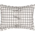 thumbnail image 3 of Antique White Grey Farmhouse Bedding Jenna Buffalo Check Cotton Hand Quilted Buffalo Check Standard Sham, 3 of 3