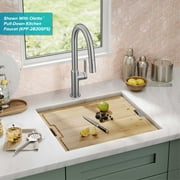 KRAUS Kore 21 Undermount Workstation 16 Gauge Single Bowl Stainless Steel Kitchen Sink with Accessories