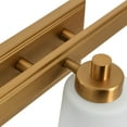 thumbnail image 4 of Robert Stevenson Lighting Robert Stevenson Lighting Sullivan Park - Frosted Glass and Metal 3-Light Vanity Light, Brushed Gold, 4 of 6